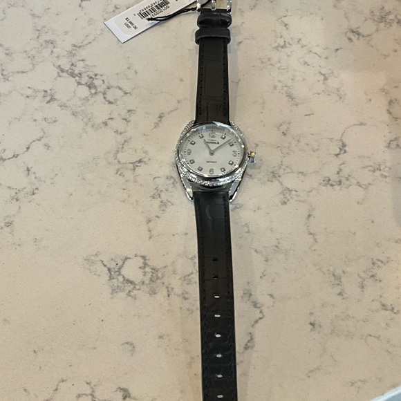 Shinola Silver Dial Watch with Black Strap. Inspired by the bend of a horseshoe - Picture 2 of 5